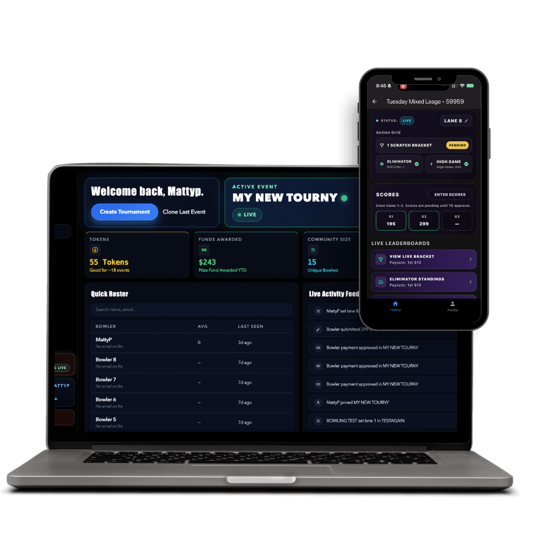 Brakkt hero mockup showing director dashboard and mobile leaderboard